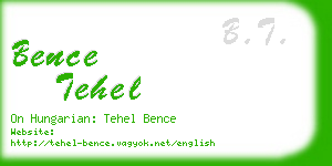 bence tehel business card